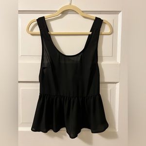 Black Peplum Tank